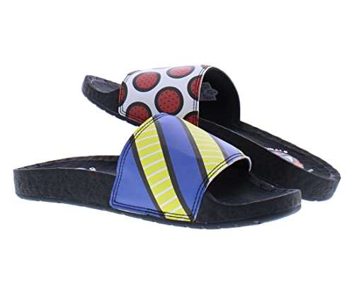 adidas Adilette Boost Mens Shoes Size 10, Color: Blue/Yellow/Black-Blue3