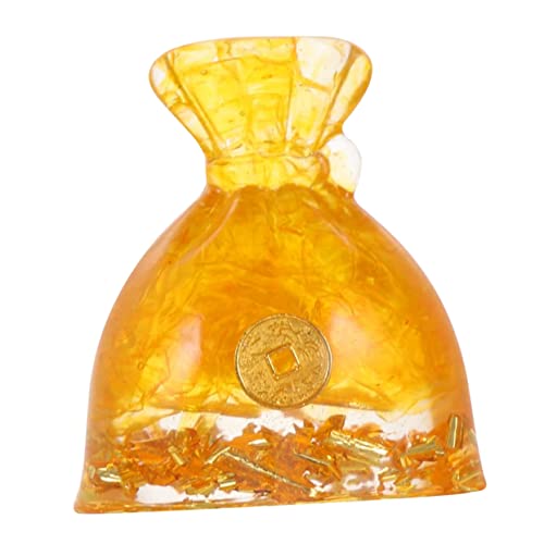 Chinese Luck Coin Bag Statue Vintage Feng Shui Home Decor Ornament for Wealth Success Desktop Decoration for Wine Cabinet Table Garden