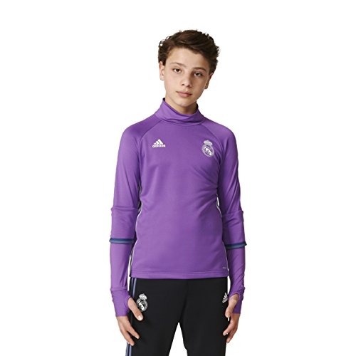 adidas Real Madrid CF TRG Y Sudadera, Niños, Morado/Blanco, 13-14 años