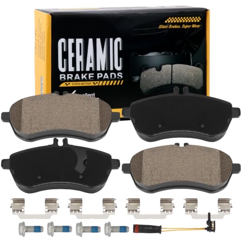 Image of D1340 Front Ceramic Brake Pads Kit Fit For Mercedes-Benz C250 2010-2015, For Mercedes-Benz C300 2008-2012, For SLK250 2012-2015