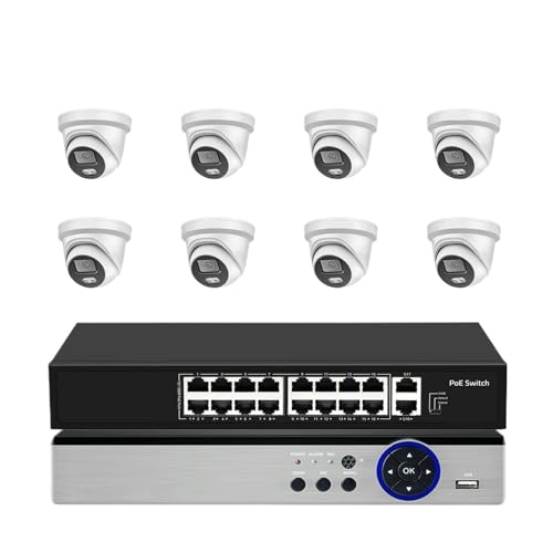 16CH 4K POE CCTVVXe NVRLbg 8MP AIľm /OΉ J[iCgrW ZLeBJ rfIĎZbg(2T,5MP 8PCS Camera)
