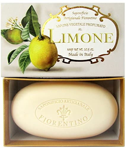 Saponificio Artigianale Fiorentino Moisturizing Italian Vegetable Soap 10.5 Oz Made In Tuscany Italy (Lemon) #TOP12