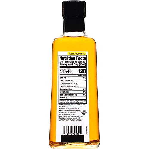 Spectrum Unrefined Peanut Oil, 16 oz - Thumbnail 2