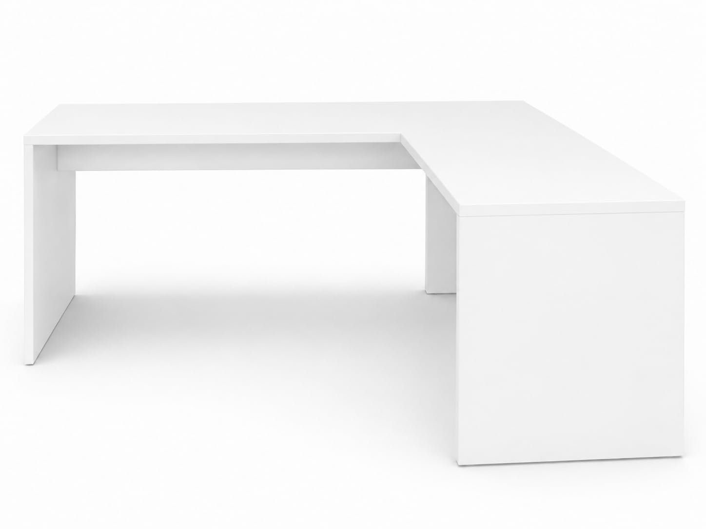 Escritorio Esquinero en L para Oficina y Teletrabajo, Mesa de Ordenador Moderna con ala Derecha, Mesa Ideal para Trabajo, Redacción y Juegos (180x80, White)