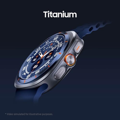 Image of Samsung Galaxy Watch Ultra Smartwatch - 2025 Version, 47mm, Titanium Blue, LTE (CAD Version & Warranty) - Durable Titanium Casing, Cushion Design, Quick Button, AI-Powered Health Monitoring