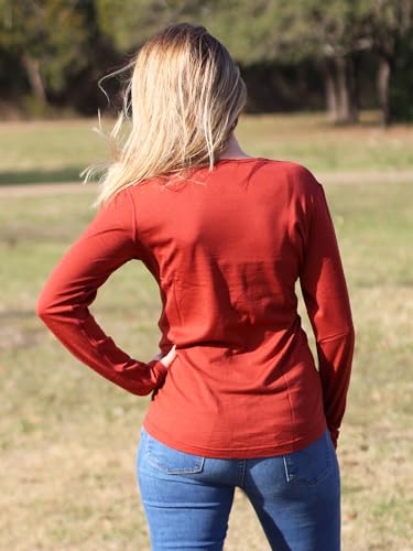 Women's 100% Merino Wool Long Sleeve Shirt - Moisture Wicking - Ultralight and Soft - Odor Base Layer2