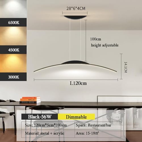 Lampe suspendue LED dimmable avec télécommande pour ajuster la lumière - 7