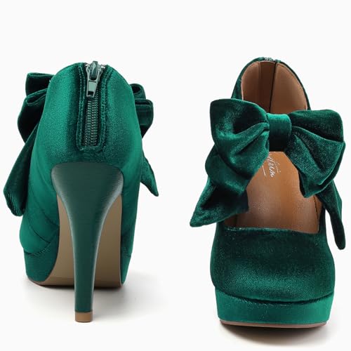 Image of Mostrin Fashion Vintage Womens Small Bowtie Platform Pumps Ladies Sexy High Heeled Shoes