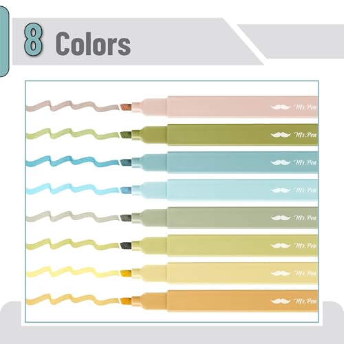 image for Mr. Pen- Aesthetic Highlighters, 8 Pack, Chisel Tip, Natural Vintage, 