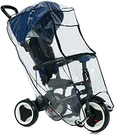 Lorelli Universal rain Cover for Tricycle, Protection Against rain and Wind, Colour:Transparent