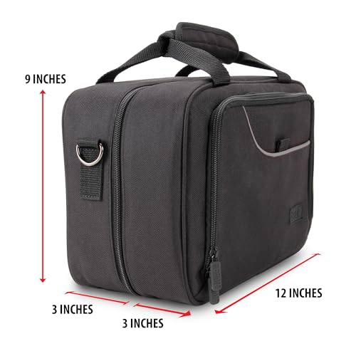 Image of USA Gear Sling Bag Compatible with Nintendo Switch 2, Dock Station, Gamecube / Pro Controller, Joy Cons & more Nintendo Switch 2 Accessories - Customizable Interior, Shoulder Strap - Black