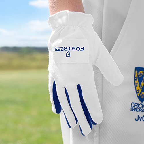 FORTRESS Glove Inners for Cricket - Full-Length & Fingerless Gloves (Youth (Full-Finger))