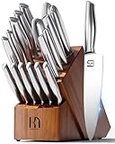 KnifeSaga Kitchen Knife Set with Block 17 Pcs...