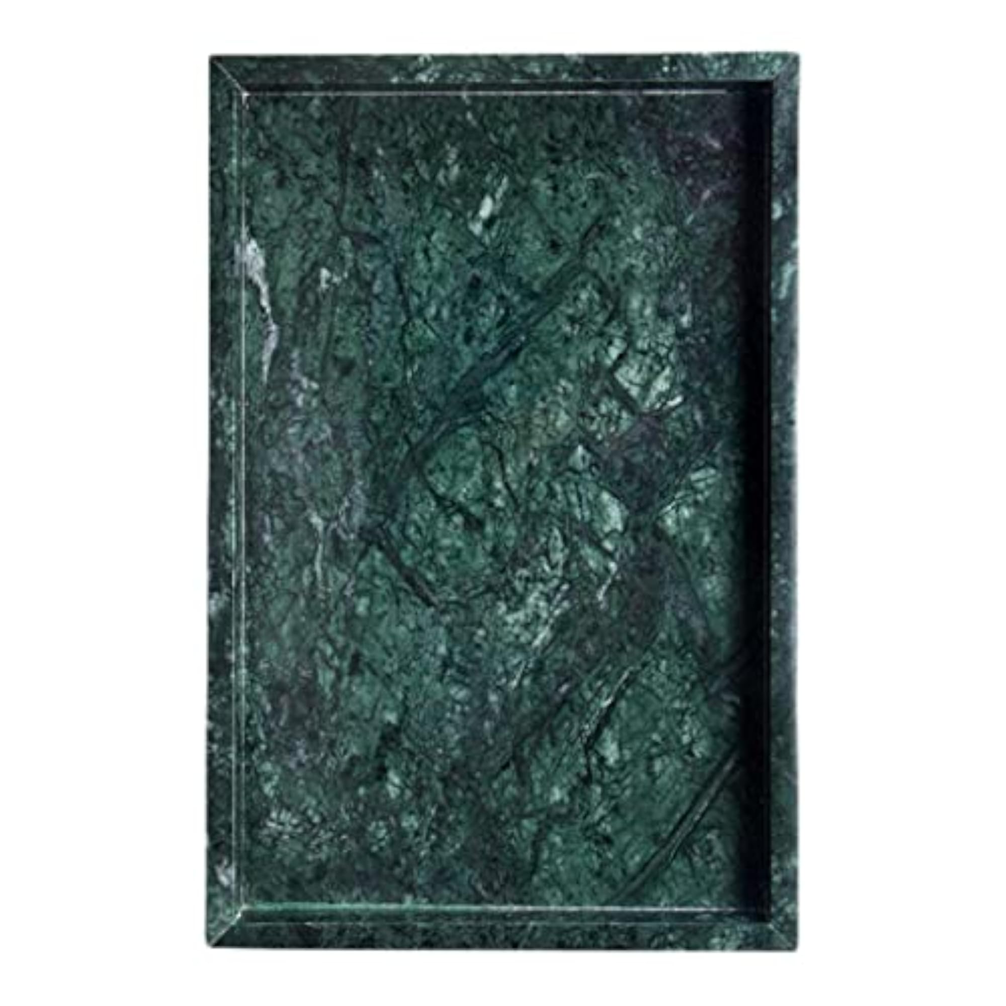 Marble Tray for Desktop Kitchen Organizer, Green