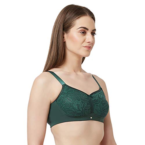 Image of SOIE Women Non Padded Non-Wired Full Coverage Minimizer Lace Bra