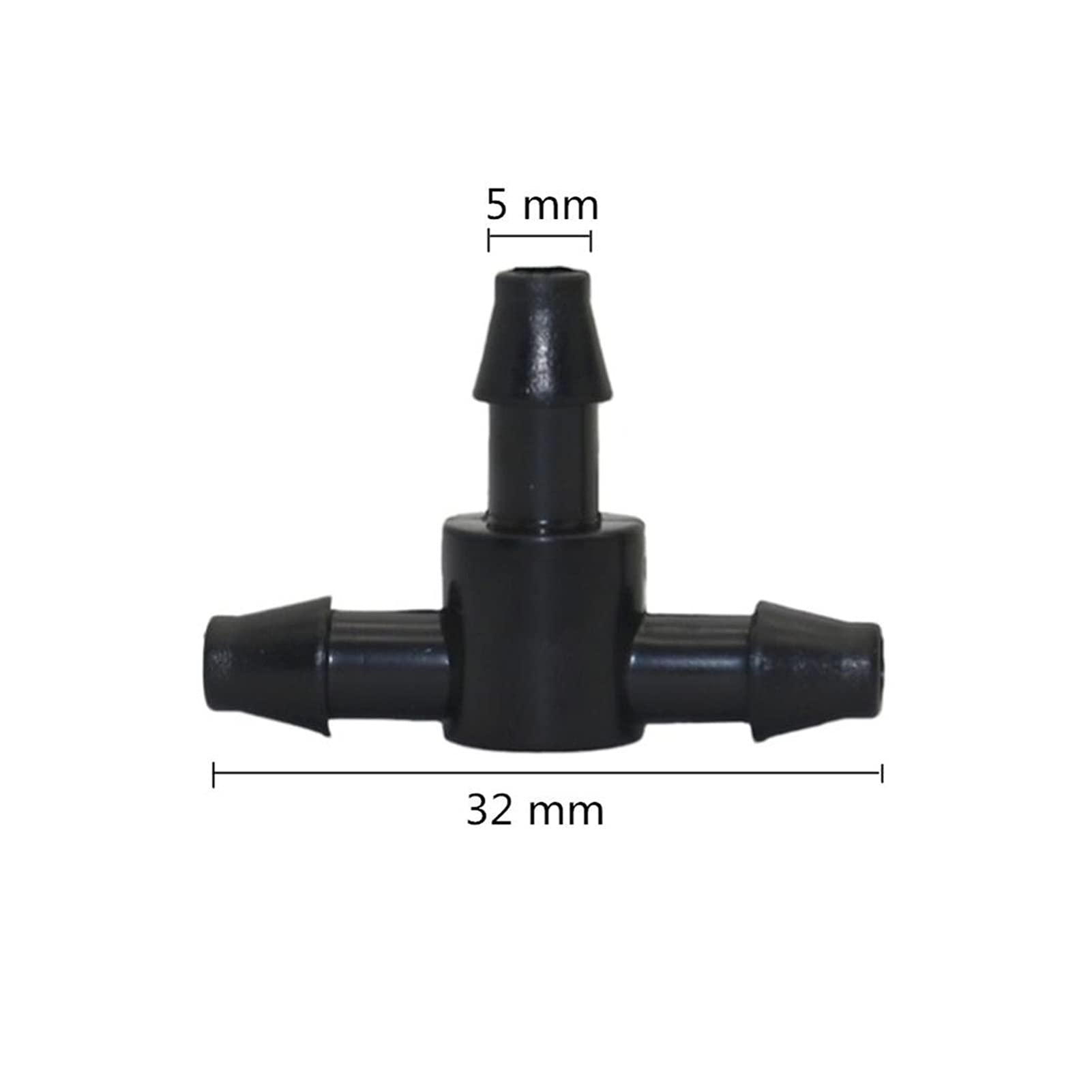 Raccordi per tubi da giardino per cortile industriale 4mm a forma di T-flebo del tee distributore Giardino annaffiato con connettore al tubo flessibile Agricoltura micro irrigazione a goccia 1/4 "tubo