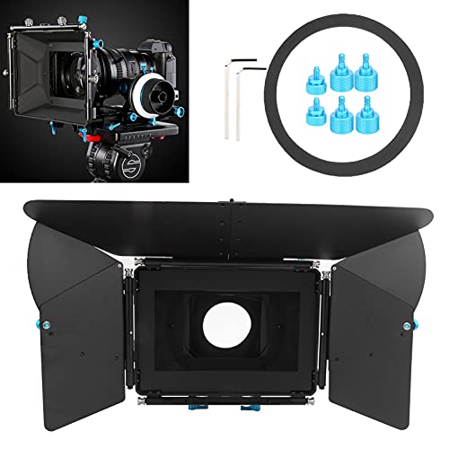214 Matte Box,Professional Alloy Swingaway Matte Box,Camera Shooting Follow Sunshade,With 64Mm/76Mm/84Mm/88Mm/98Mm/104Mm Foam Ring,For 15Mm/0.6In Rod #TOP1