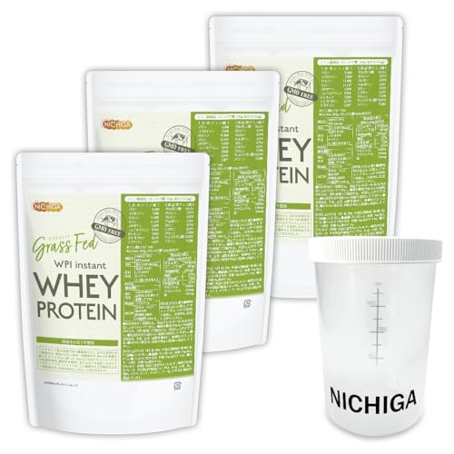 NICHIGA(�j�`�K)�q�V�F�C�J�[ �Z�b�g�r GRASS FED WPI instant �z�G�C�v���e�C�� 1kg×3�� �krBGH and rBST�������z�������s�g�p�l GMO-Free �O���X�t�F�b�h TK2