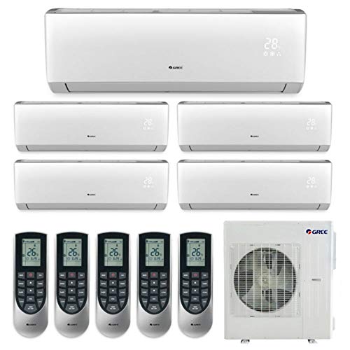 GREE 42,000 MULTI+ Ultra Vireo 23 SEER PENTA �_�N�g���X �~�j�X�v���b�g�V�X�e�� (9-9-9-9-12)