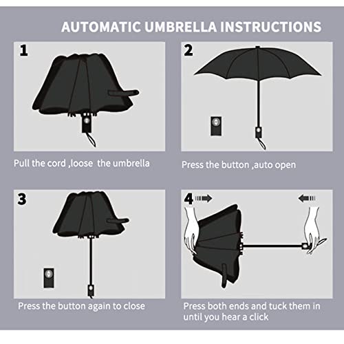 Siepasa Automatic Travel Compact Umbrella-Small Folding Compact Travel Umbrellas For Rain, Lightweight Small Portable Umbrella, Small Sun & Rain Windproof Umbrella, Gifts For Girls Women Tennagers.(Water Lilies) #TOP7