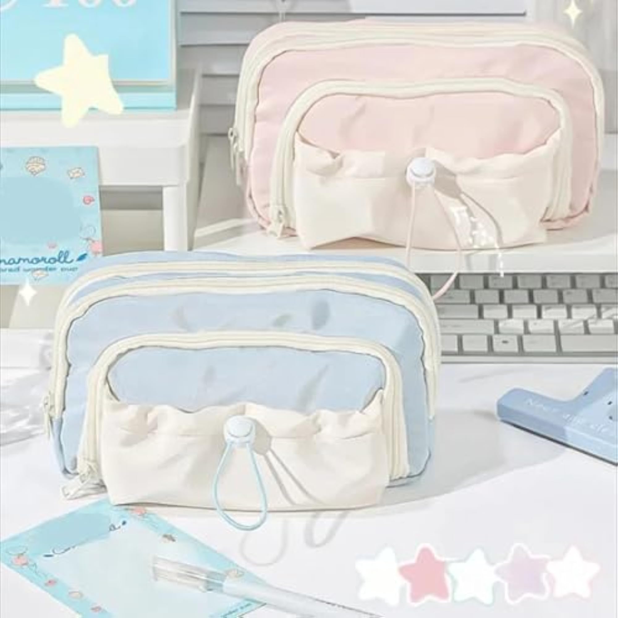 Large Capacity 5-Layer Pencil Pouch for Girls, Organised Gift