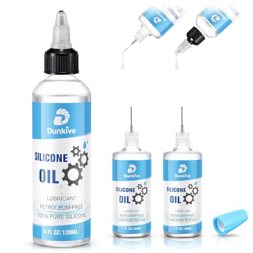 Dunkive 6 oz Airsoft Oil lubricating with Needle Oiler Pure Silicone Lubricant Airsoft Chamber Lube for Airgun Lubrication