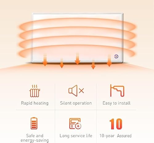 Behaglich Infrarotheizung 1200W – Wandheizung mit WiFi-Steuerung, heizt in 1-3 Min auf 120°C für 15-25m², TÜV + 10 Jahre Garantie