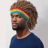 LXOrdora Men's Knit Dreadlock Hat Beanie Hip Hop Cap Funny Headgear Brown #1