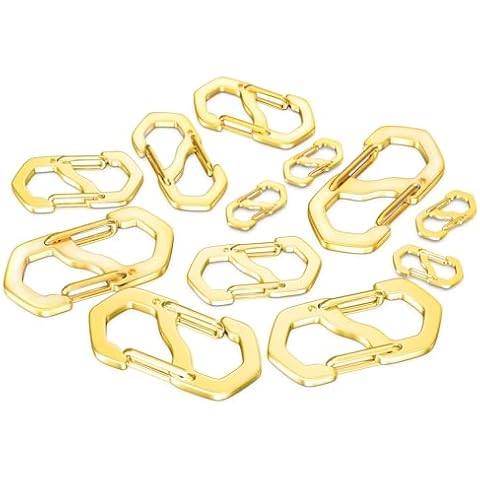 OHINGLT 12Pcs 3Size Double Opening Necklace Shortener Lobster Clasp Necklace Clasps and Closures,Bracelet Connector Stainless Steel Necklace Clasp S Lock for Jewelry Making Cover
