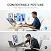 HUANUO Monitor Arm with Laptop Tray for 13 to 32 Inch Screen & 17 Inch Notebook, Monitor and Laptop Stand, Monitor Arm Desk Mount Fits VESA 75/100 Gaming