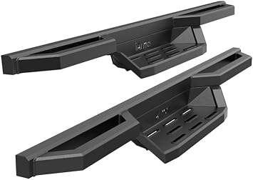 APS Stainless Steel 6.5in Side Bars Pocket Steps Square Tube Rocker Guards Compatible with Silverado Sierra Regular Cab 19-26