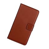 Cavor Sony Xperia Z3 Case Genuine Leather Case [Wallet Function] Magnetic Closure Flip Stand Bookstyle Cover with Card Slot for Sony Z3 (Brown)