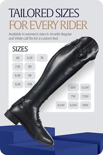 Equinavia Karina Womens Synthetic Leather Equestrian English Horse Riding Tall Field Boots | Includes Reusable Boot Shapers2