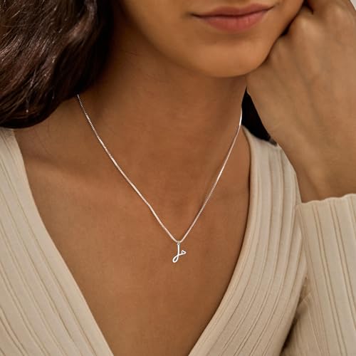 Initial Necklaces for Women Trendy, Dainty Silver Letter Necklace Cute Pendant Choker Name Necklace Personalized Costume Monogram Silver Jewelry Necklace for Women Valentines Gifts2