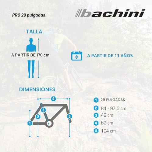 Miniatura 4 de Multibrand Distribution Probike Pro Bicicleta De Montaña De 29 Pulgadas, 21 Velocidades, Para Hombre Y Mujer, Adecuada A Partir De 175 190 Cm Negro, Rojo Mate