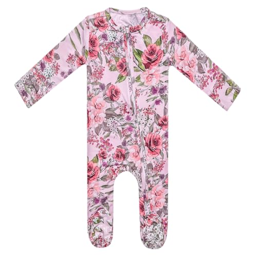 Image of Copper Pearl, Deborah Bamboo Zip-Up Footie 3-6 Months