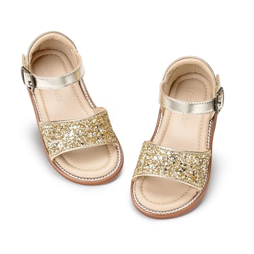 Image of Otter MOMO Girls Open Toe Princess Flat Sandals with Comfort Sole Summer Sandals