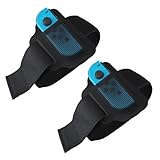 アローン(Allone)【Amazon.co.jp限定】Switchジョイコン用レッグバンド 2個セット　12×0.5×33.5cm　Switch／Switch有機EL対応　太ももに装着するだけ　簡単取付　フリーサイズ　幅広い年齢で使える　スポーツ　運動　ダイエット　サッカーゲーム　対戦　しっかり固定　ALGA-NSJLBK2SET