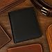 New Premium Lambskin Leather Bifold Hipster Credit Card Wallet (Black)