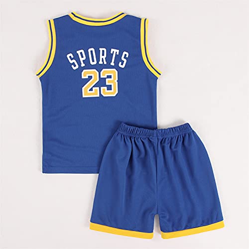 Image of CM C&M WODRO Toddler Kid Basketball Jersey Outfit Baby Boy Girl Letters Tank Top + Track Shorts Sets Boy Summer Clothes