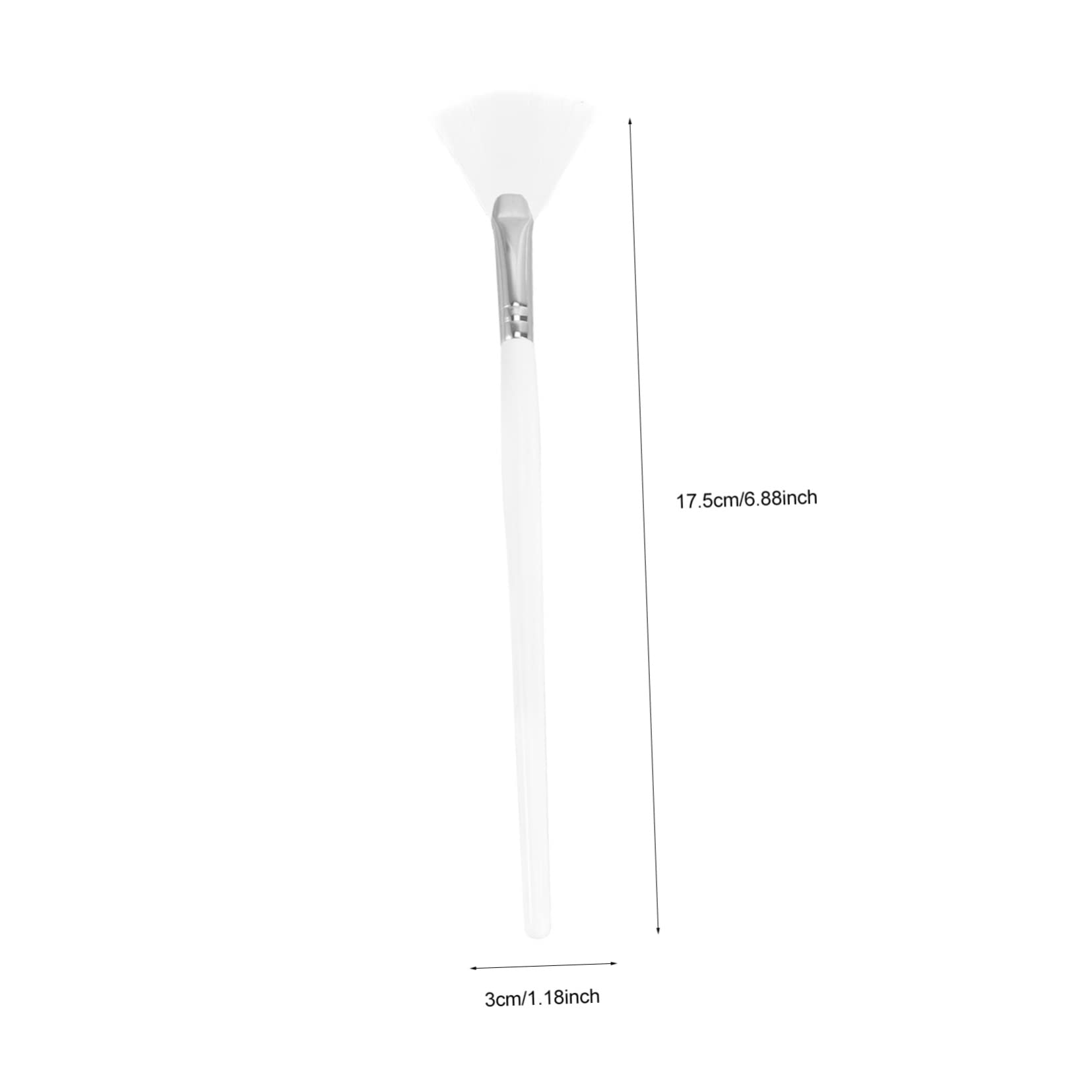 Baluue Mask Skin Care Diy Tool 2pcs Face Mask Brush Wooden Long Handle Fan Shape for Smooth Application