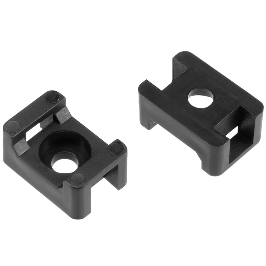 TOP-VIGOR 52Pcs Nylon Cable Tie Mount Base, 5.2mm Saddle Type Mount Wire Holder, Cable Zip Ties, Adjustable Cable Tie Holder with Self-Locking for Wire and Cable Tidy, Black