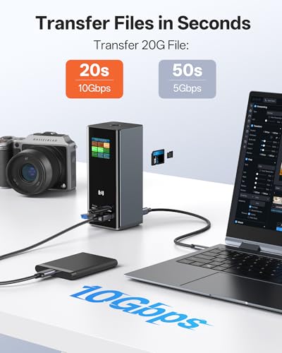 Estación de carga portátil con pantalla triple 4K y triple HDMI 6