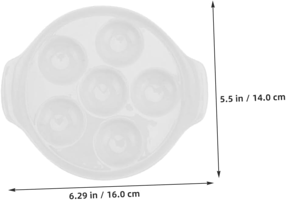 4pcs Ceramic Deviled Tray Escargot Dish Porcelain Serving Platter for Easter Entertaining Versatile Holder for Eggs More