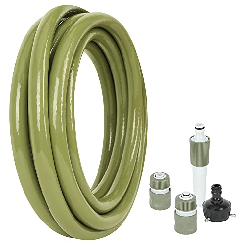 JonesHouseDeco Tuyau d'arrosage en PVC 5 m 1/2 Pouce (13 mm) avec Connecteurs Tuyau de Douche Flexible Eau d'irrigation