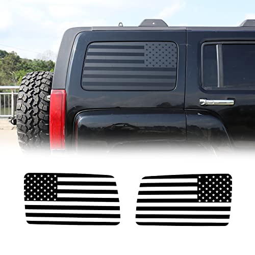 American Flag Vinyl Rear Side Window Decals Compatible With Hummer H3 2005-2009,Window Decals Precut Stickers Exterior Accessories (American Flag) #TOP6