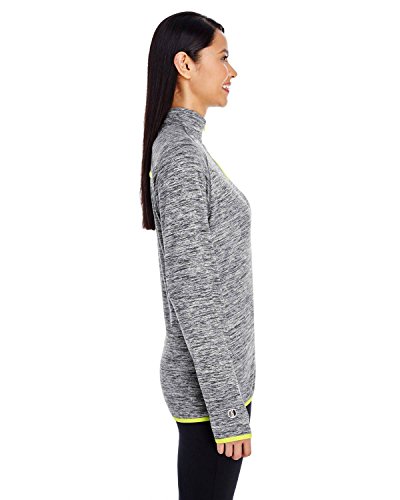 Holloway Women's Force Training Top Carbon Heather | Bright Yellow Medium #TOP1