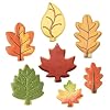 Ann Clark Fall Leaves 7-Pc. Cookie Cutter Set, Made in USA, Birch, Maple, Oak, Hawthorn and Teardrop Leaves #3