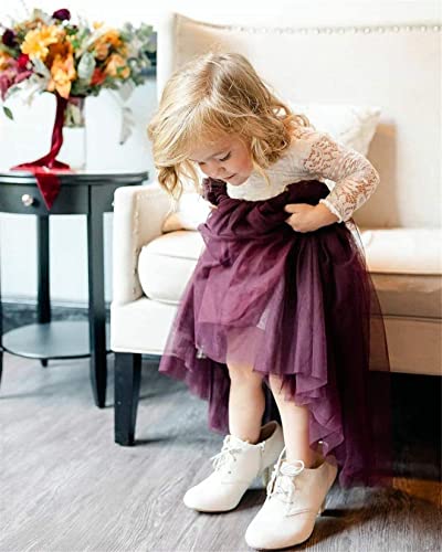 Image of Topmaker Flower Girl Dress for Toddler Baby Girls,Lace Tulle Dress for Wedding,Birthday Party,Photoshoot,Special Occasion