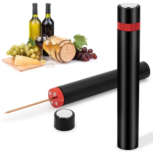 YIREG - Wine Bottle Opener Air Pressure Pump, Travel Portable Pocket Corkscrew Wine Opener, Corkscrew 7S Quick Easy-Open, Ouvre Bouteille de Vin, Gift for Wine Lovers (red+Black) - -14%